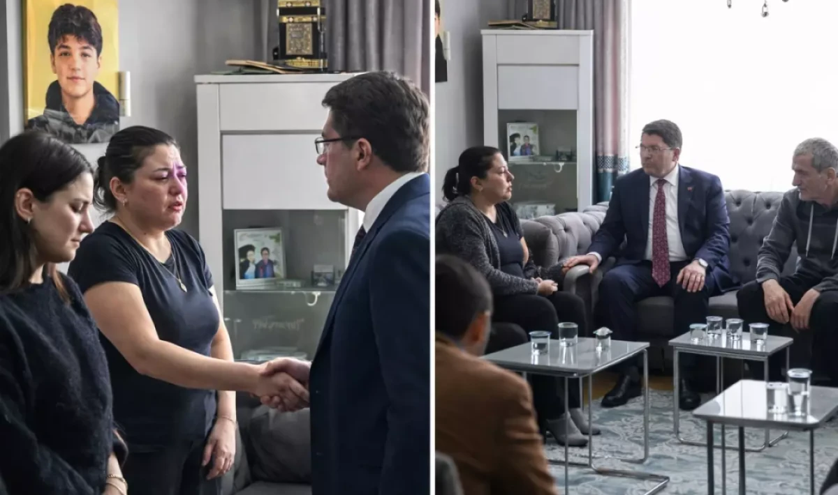 Adalet Bakanı Tunç'tan Atlas Çağlayan'ın ailesine taziye ziyareti