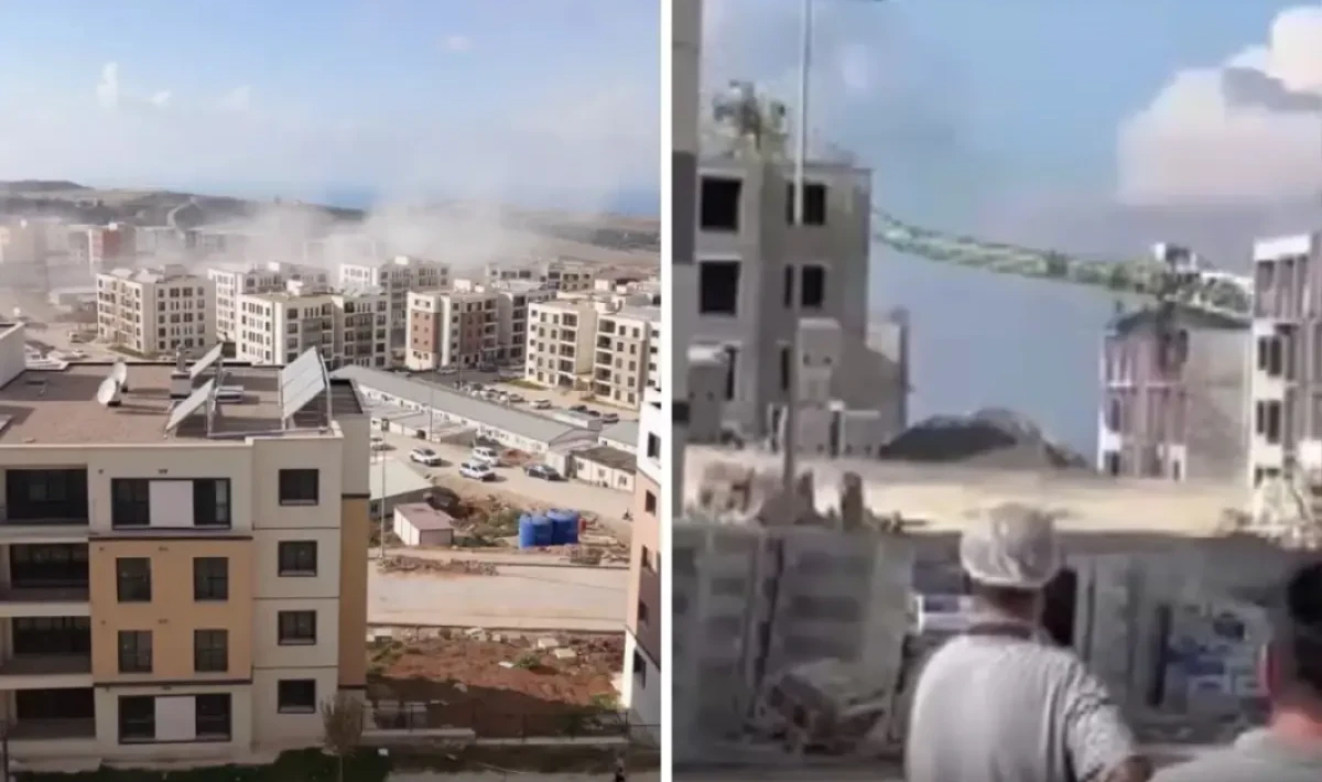 İskenderun’da Dinamit Patlaması Kazaya Döndü: Kule Vinç Hasar Gördü