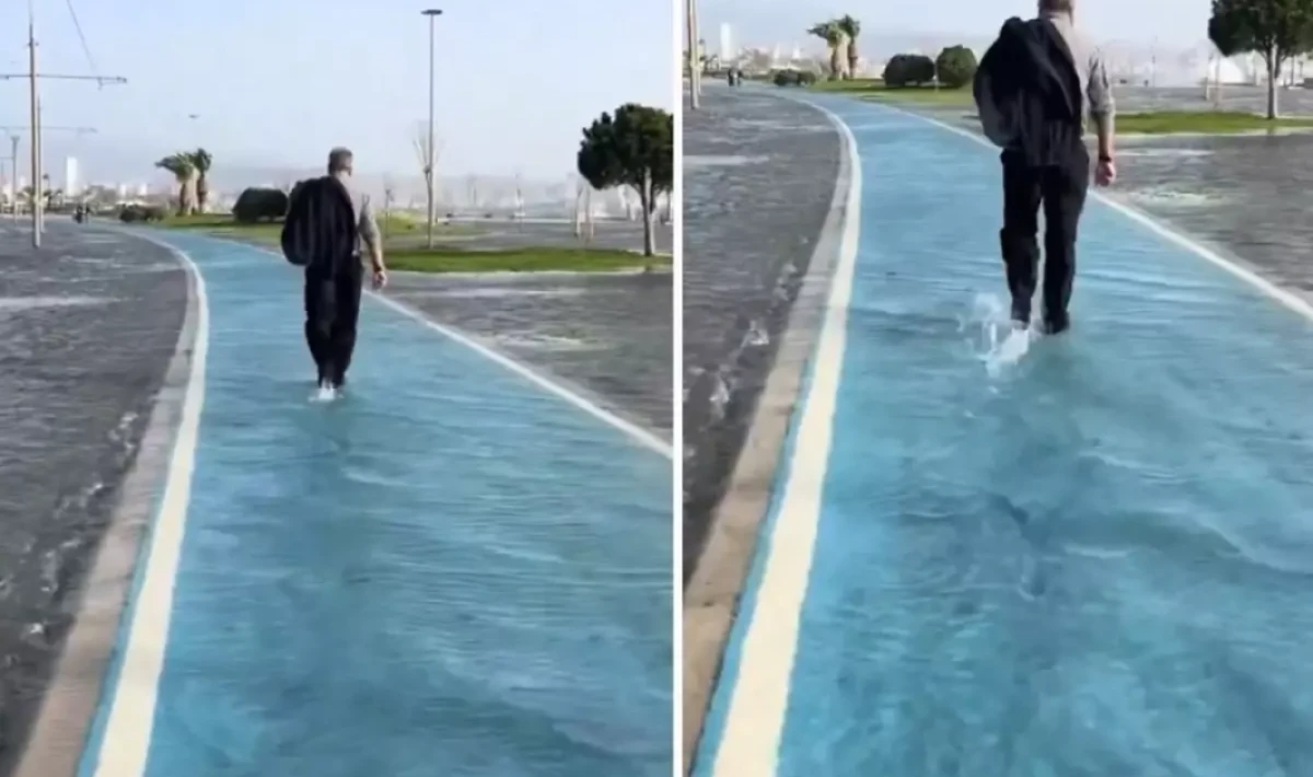 İzmir'de yağış hayatı felç etti, yollar göle döndü