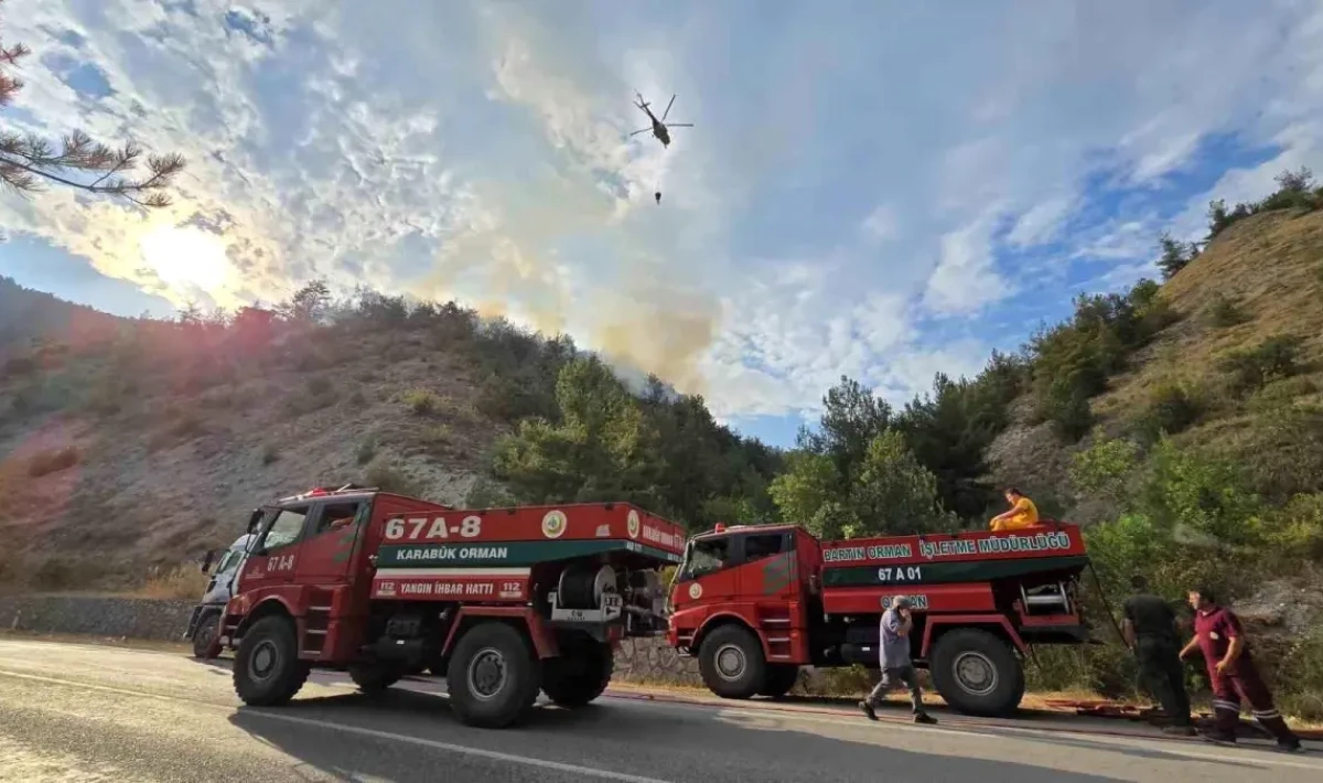 Karabük Alev Alevdi! Ekipler Seferber Oldu, Yangın 2 Saatte Kontrol Altına Alındı!