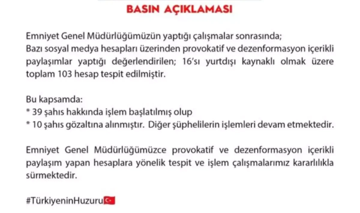 Provokatif Paylaşıma Tutuklama Senaryosu